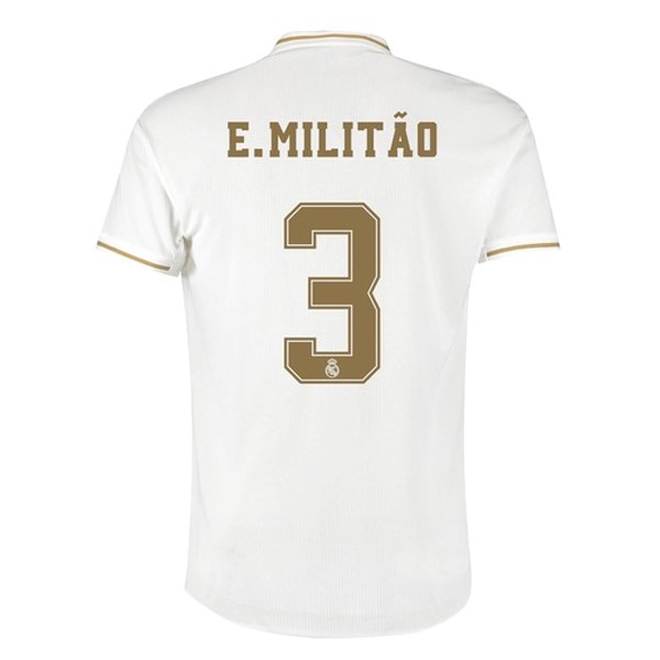 Camiseta Real Madrid NO.3 E.Militão Primera equipación 2019-2020 Blanco